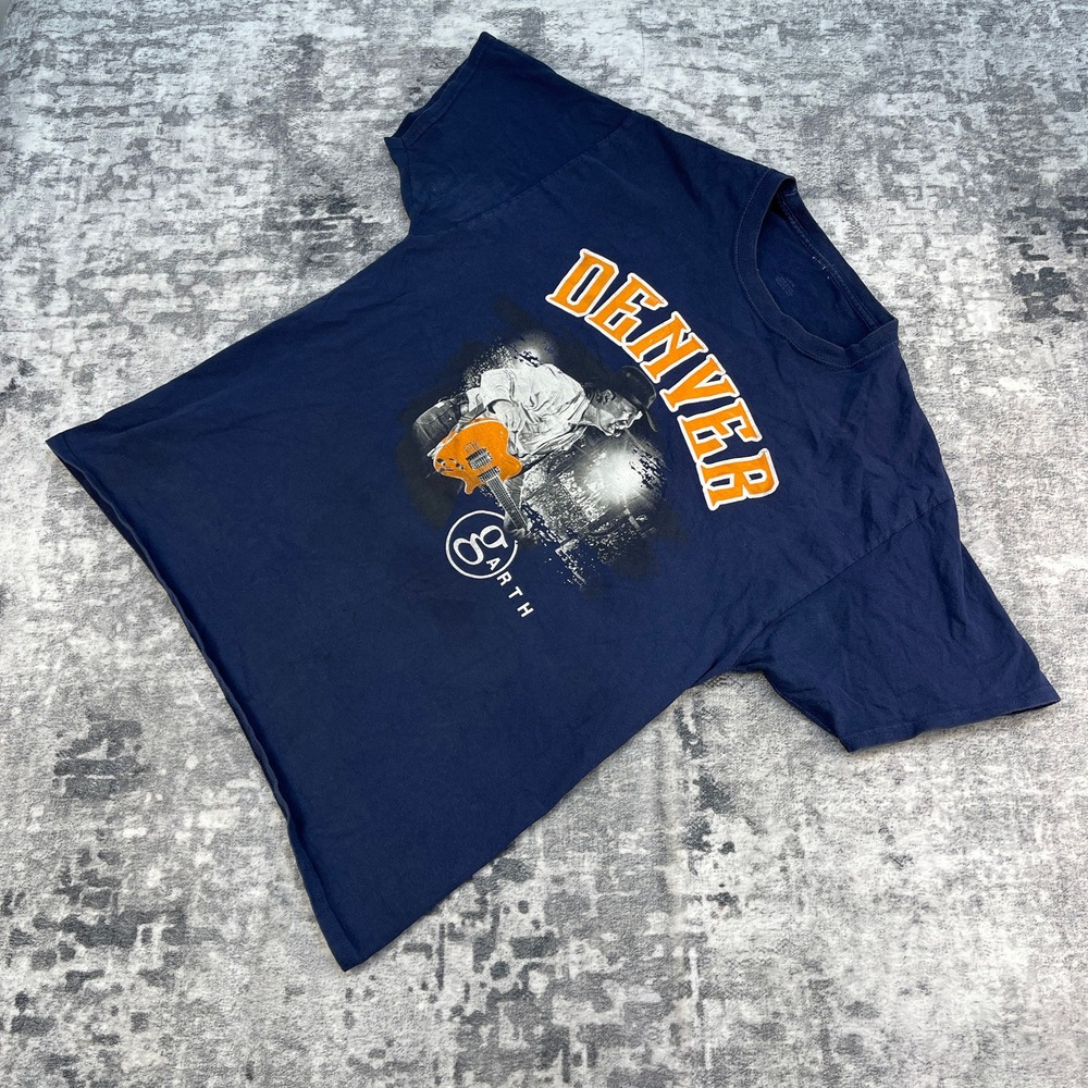 Garth Brooks Denver Concert Shirt Men Large Navy Blue 90s Country Band Tee Merch